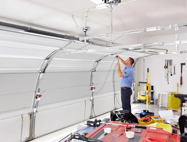 Garage door cable repair service by Wellington Garage Door Repair in Wellington