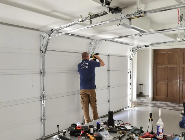 Wellington Garage Door Repair certified technician performing precision garage door repair in Wellington