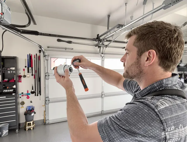 Garage door opener repair service by Wellington Garage Door Repair in Wellington