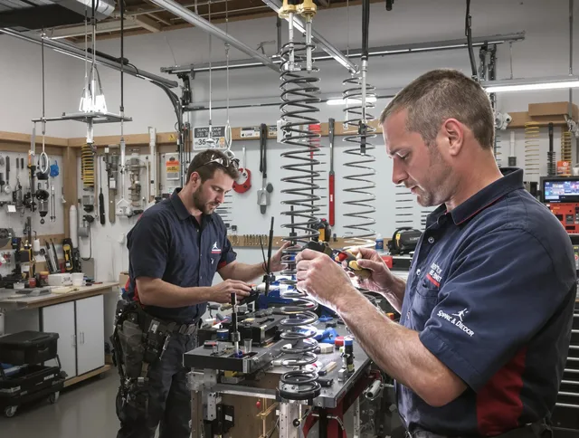 Garage door spring repair service by Wellington Garage Door Repair in Wellington